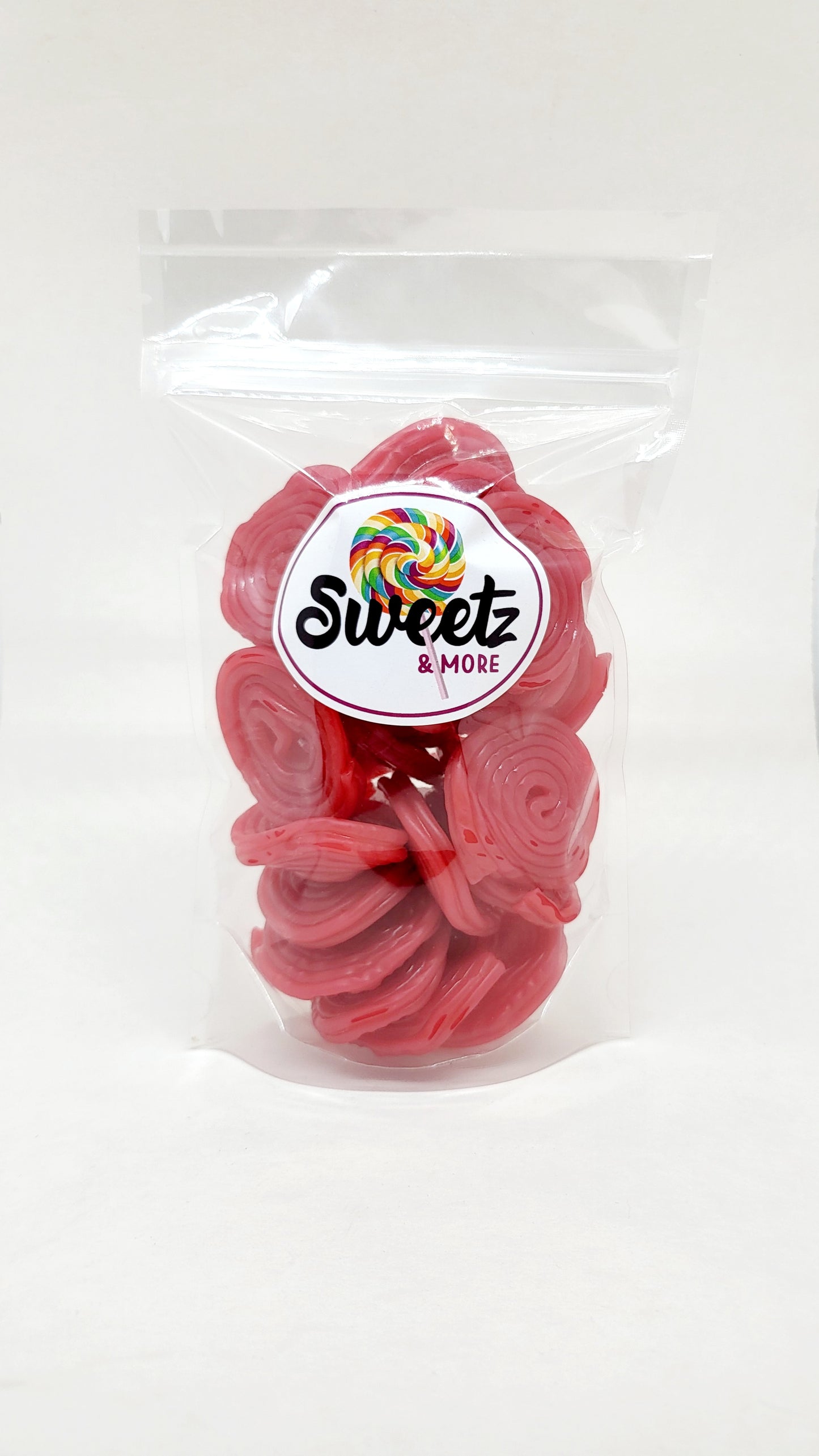 Licorice Wheels Strawberry 10 oz